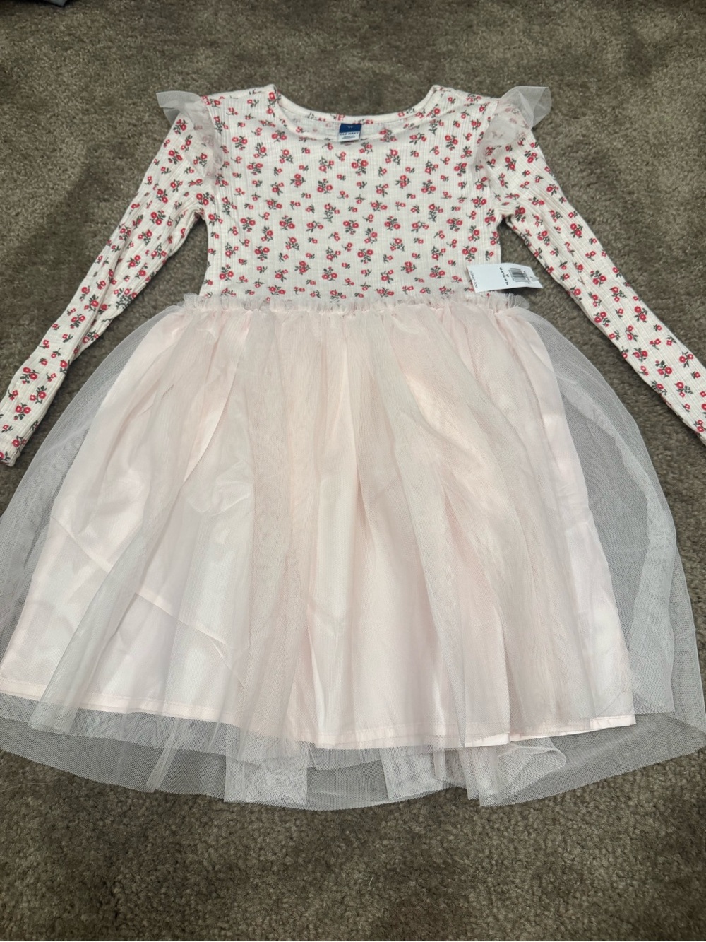 Old Navy Pink Floral Tulle Party Dress